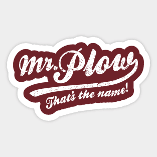 Mr. Plow (White) Sticker